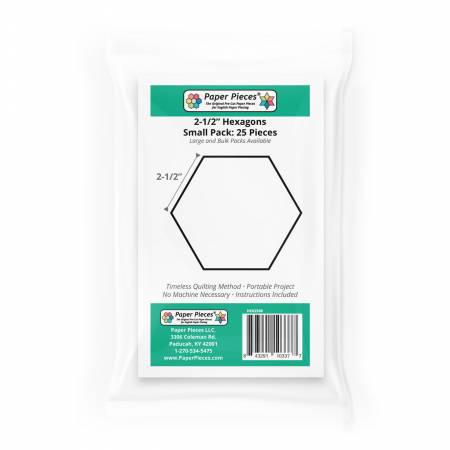 Paper Pack Hexagon 2-1/2in 25pc