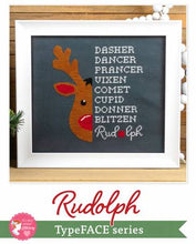 Rudolph TypeFACE Cross Stitch Pattern