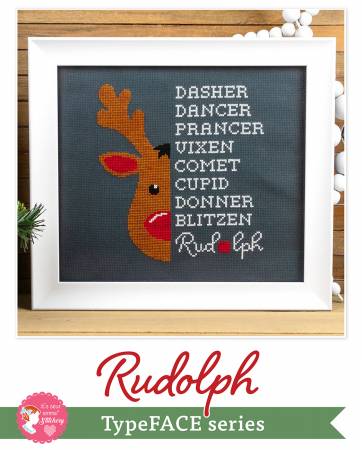 Rudolph TypeFACE Cross Stitch Pattern
