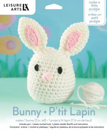 Leisure Arts Crochet Pudgies Kit Bunny