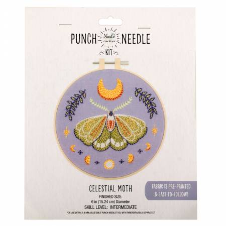 Punch Needle Celestial Moth Kit