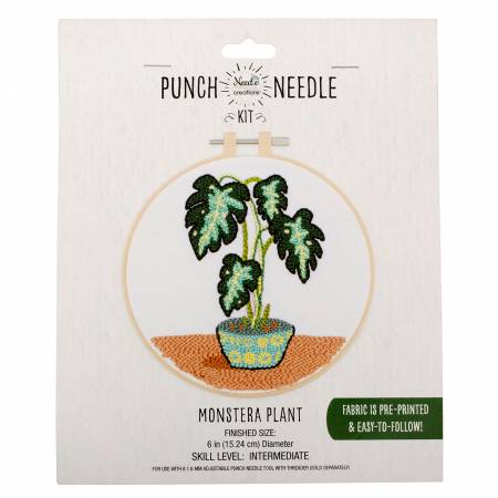 Punch Needle Monstera Kit
