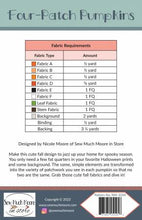 Four Patch Pumpkins Quilt Pattern Back