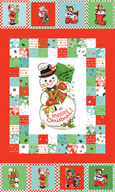 Jingle Bells A Merry Christmas Panel by Cottage Mama for Riley Blake Designs