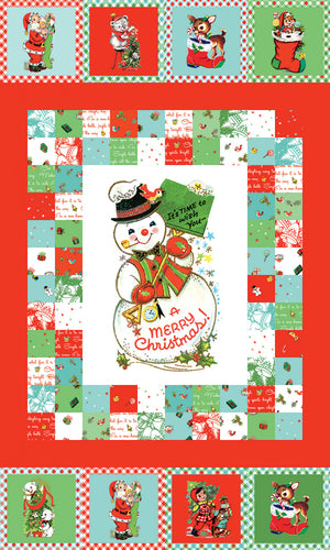 Jingle Bells A Merry Christmas Panel by Cottage Mama for Riley Blake Designs