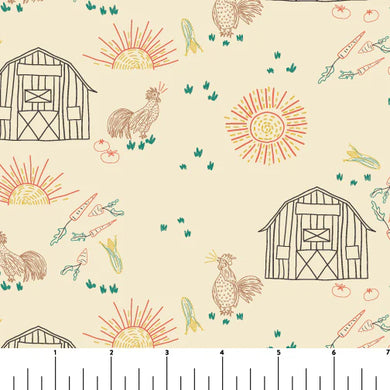 Chicken Scratch Farm Day by Phoebe Fabrics