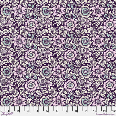 Nightshade Deja vu Mini Spider Blossom in Nerium by Tula Pink for Freespirit 