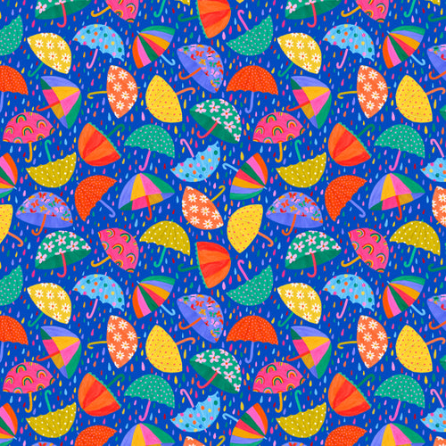 Splash Blue Umbrellas by Katie MacFarlane for Dashwood Studios