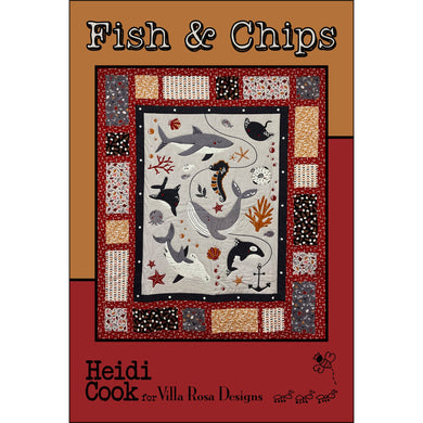 Fish & Chips Postcard Pattern by Heidi Cook for Villa Rosa Designs
