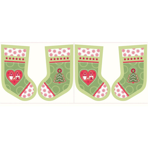 Hygge Christmas Stocking Panel Fabric - Stitch Morgantown
