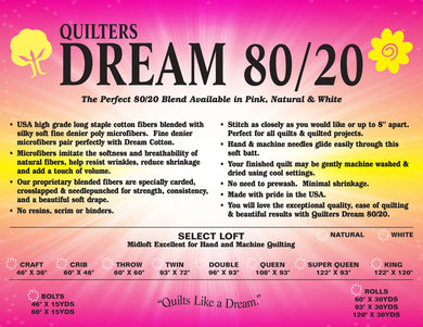 Quilters Dream 80/20 Batting