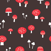 Gnome Noel Brown Mushrooms by Liz Mytinger for Paintbrush Studio