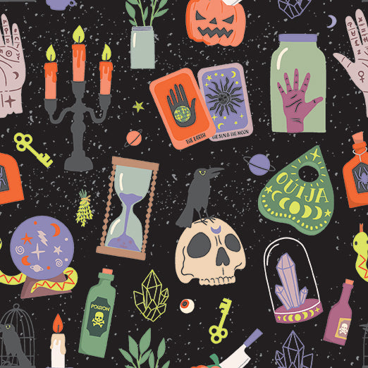 Mystical Halloween Mystic in Black by Caroline Alfreds for Paintbrush Studio