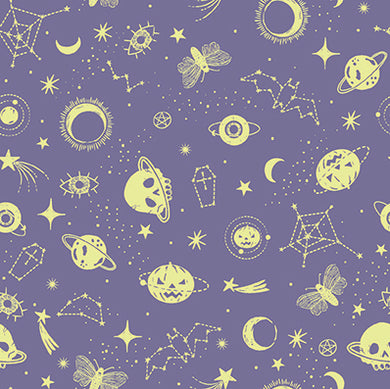 Mystical Halloween Mystical Space Purple by Caroline Alfreds for Paintbrush Studio