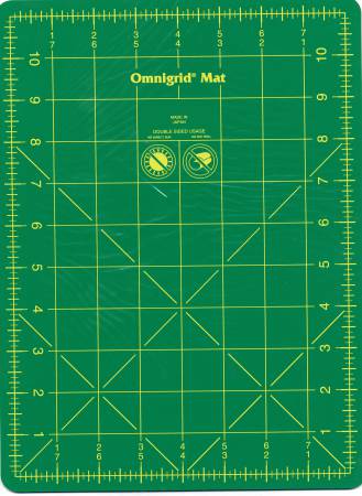 Cutting Mat Omnigrid Green with Yellow Grid 8-3/4in x 11-3/4in