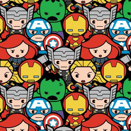 Multi Marvel Avengers Assemble Cotton Fabric by Camelot