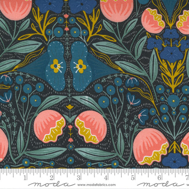 Nocturnal Abstract Flowers Night by Gingiber for Moda Fabrics