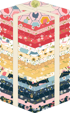 Sunshine & Chamomile Fat Quarter Bundle, 21 pcs Poppie Cotton