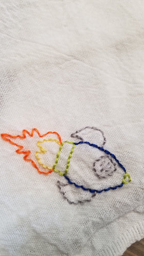Snot Rocket Hand Embroidered Handkerchief - Stitch Morgantown