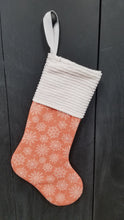 Handmade Pink Snowflakes Christmas Stocking by 15 Pieces of Flair