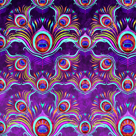 Eclectica Peacock Ombre Damask