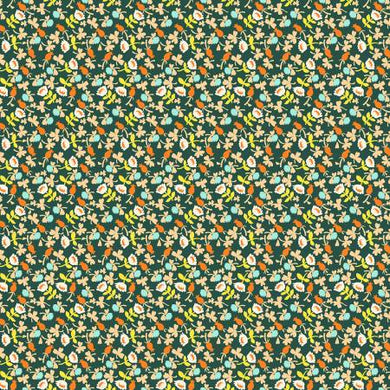 Lucky Rabbit Dark Teal Calico by Heather Ross