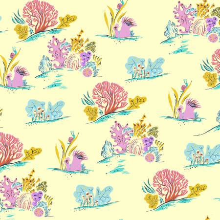 White Coral by Heather Ross for WIndham cotton fabric