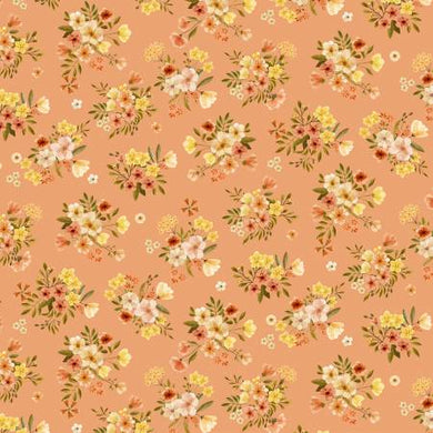 Foxy Foxy Bouquet Salmon by Windham Fabrics