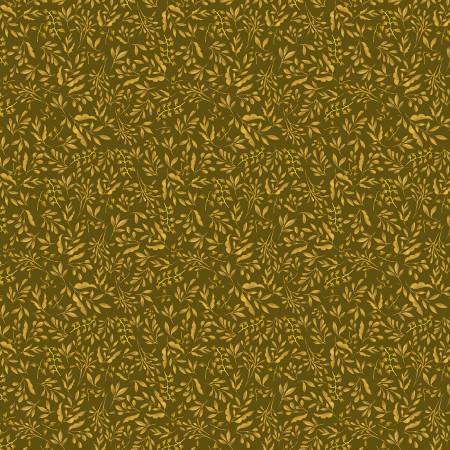 Foxy Falling Leaves Moss by Windham Fabrics