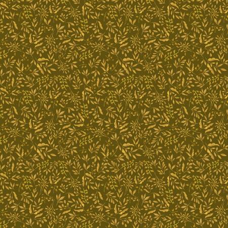 Foxy Falling Leaves Moss by Windham Fabrics
