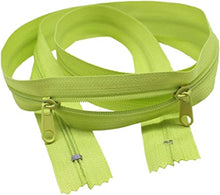 30 Inches Double Slider Zippers #3 Nylon Coil Zippers with Two Long Pulls Head to Head Closed Ended Zippers