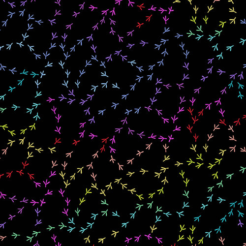 Chicken Tracks Rainbow Black