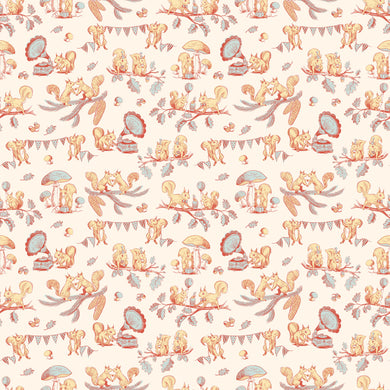 Festive Fauna Squirrel Party Cream by Rebecca Elfast for Figo
