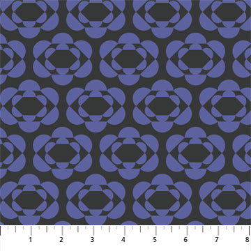 Ghost Town Halloween Floral in Licorice by Dana Willard for Figo Fabrics