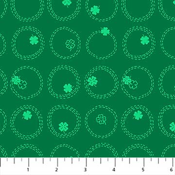 Lucky Charms Green Shamrocks by FIGO fabrics