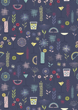 Cocktail Party Navy Blue by Lewis & Irene Cotton Fabric