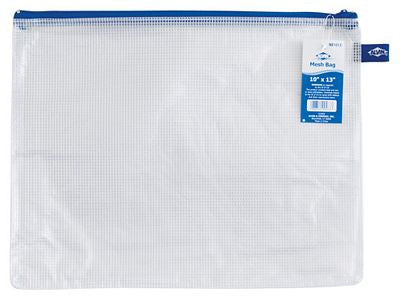 Clear Plastic Mesh Zippered Project Bag 10 x 13 - Stitch Morgantown