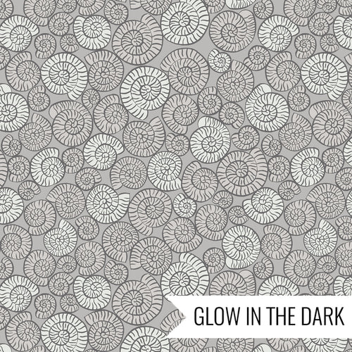 Dino Glow Ammonites Grey by Lewis & Irene
