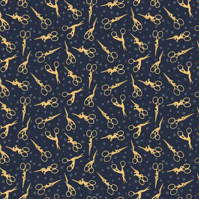 Sew On & Sew Forth Animal Scissors Patriot Dear Stella cotton quilting fabric