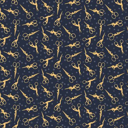 Sew On & Sew Forth Animal Scissors Patriot Dear Stella cotton quilting fabric