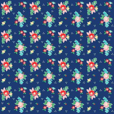 Quilt Fair Floral Navy by Tasha Noel for Riley Blake Designs