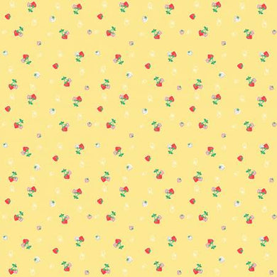 Quilt Fair Strawberries Yellow by Tasha Noel for Riley Blake Designs