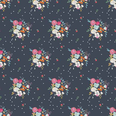 Idyllic Bouquet Navy by Minki Kim for Riley Blake
