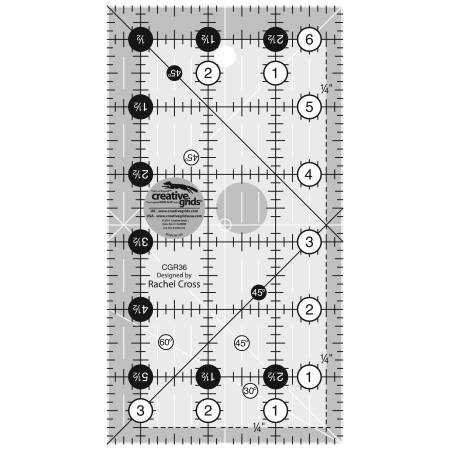 3-1/2 x 6-1/2 inch Creative Grids Quilting Ruler