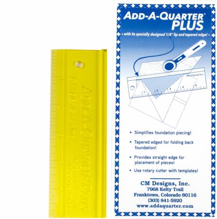 Add-a-Quarter Plus 6-Inch Ruler Yellow 