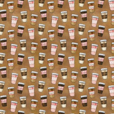 Perk Up Cappuccino Grab n Go Coffee by Michael Miller
