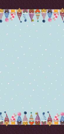 Love You Gnome-atter Blue Gnomes Border by Michael Miller