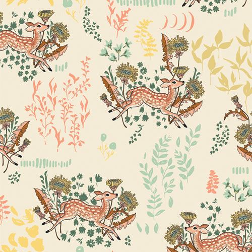 Dandelion Doe Parsnip in FLANNEL by Art Gallery Fabrics