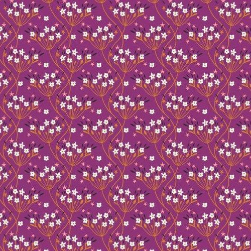 Good Vibes Tiny White Flowers Magenta by Dashwood Studio