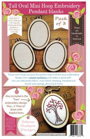 Tall Oval Mini Hoop Pendant Blanks